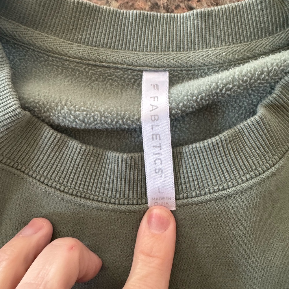 Fabletics Green Sweatshirt